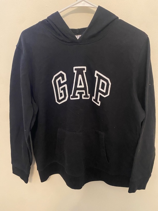 GAP Jackets & Blazers - GAP Black Hoodie with White Appliqué Logo